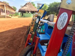 Setting up the pedal carts