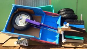 The carts come in boxes to be assembled on site. Each cart comes with the tools to be assembled and repaired when necessary.