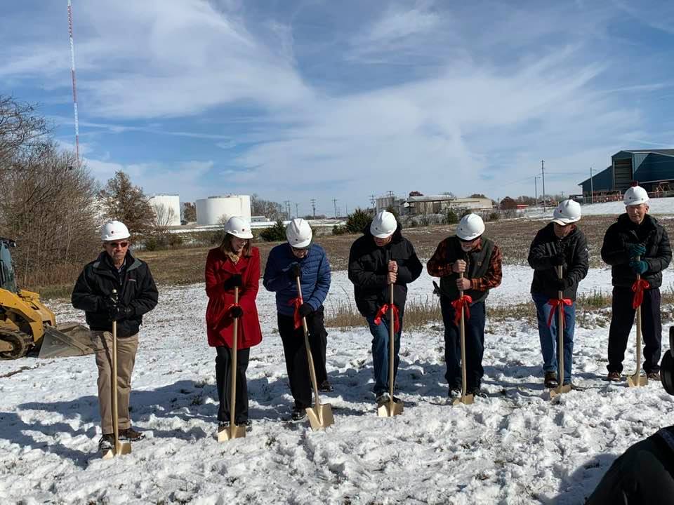 Groundbreaking ceremony reps with shovels Nov 13 2019